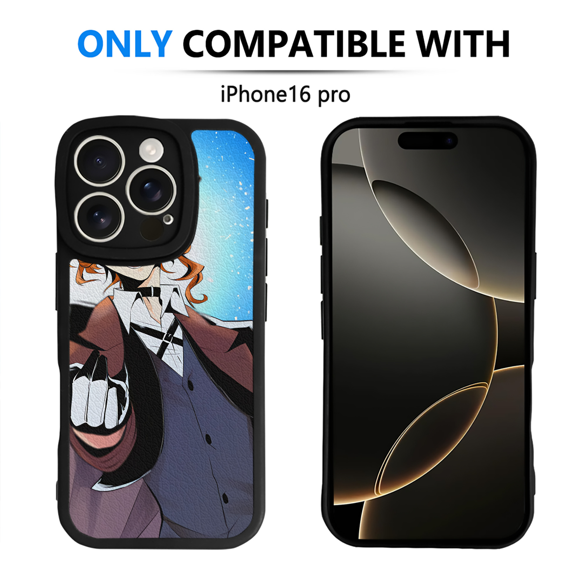 （画像用） 文豪ストレイドッグス Bungo Stray Dogs 【iPhone 16シリーズ対応】シリコンスマホケース（レザー調） 材質：シリコン